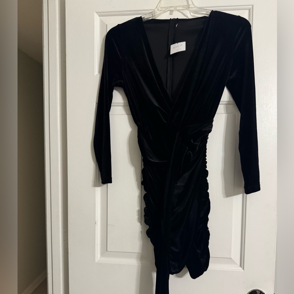 Elegant Black Velvet Dress